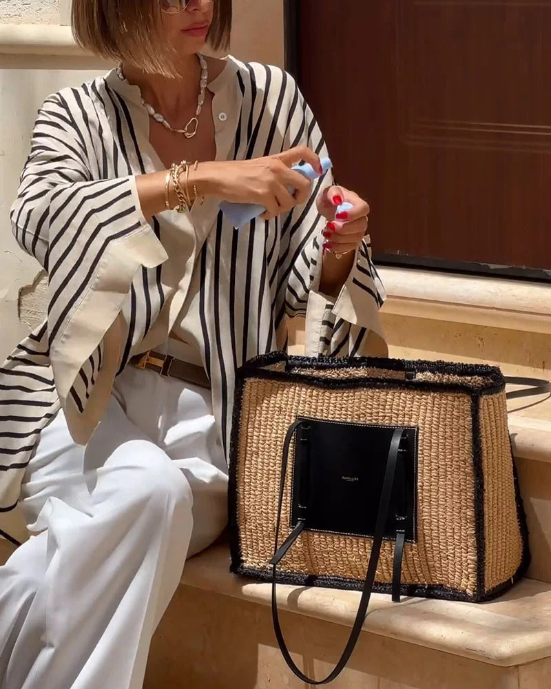 Striped Shirt of Refined Style