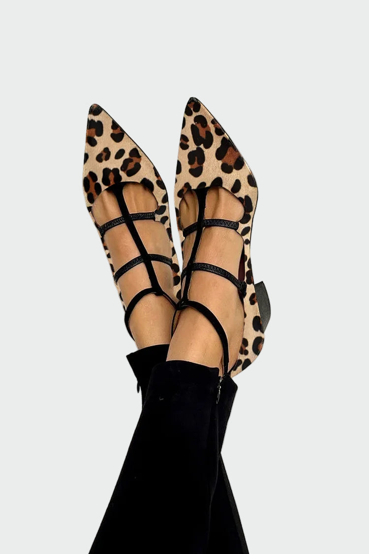 Animal Print Ballerinas with Straps