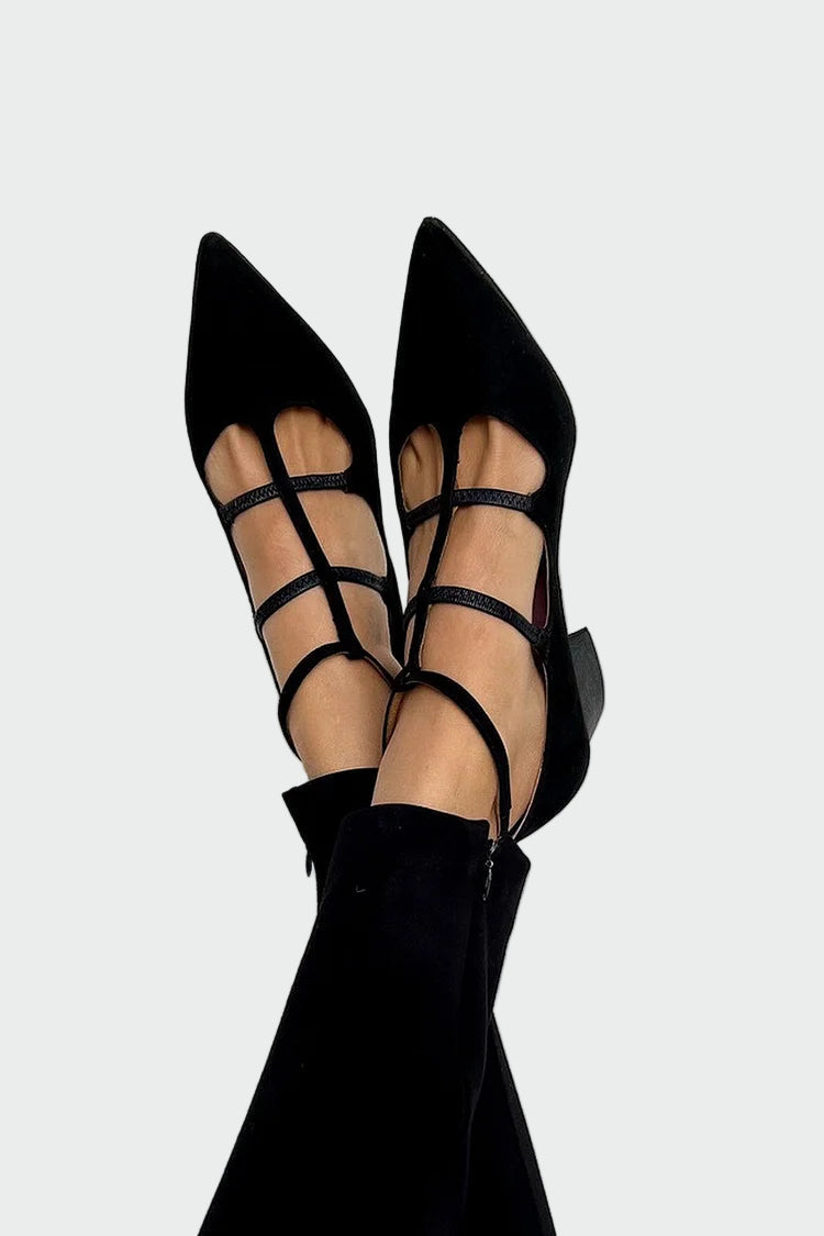 Pointed Toe Heels with Straps