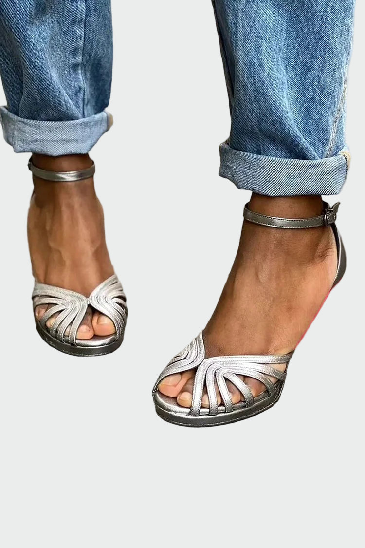 Two-Toned Heeled Sandals