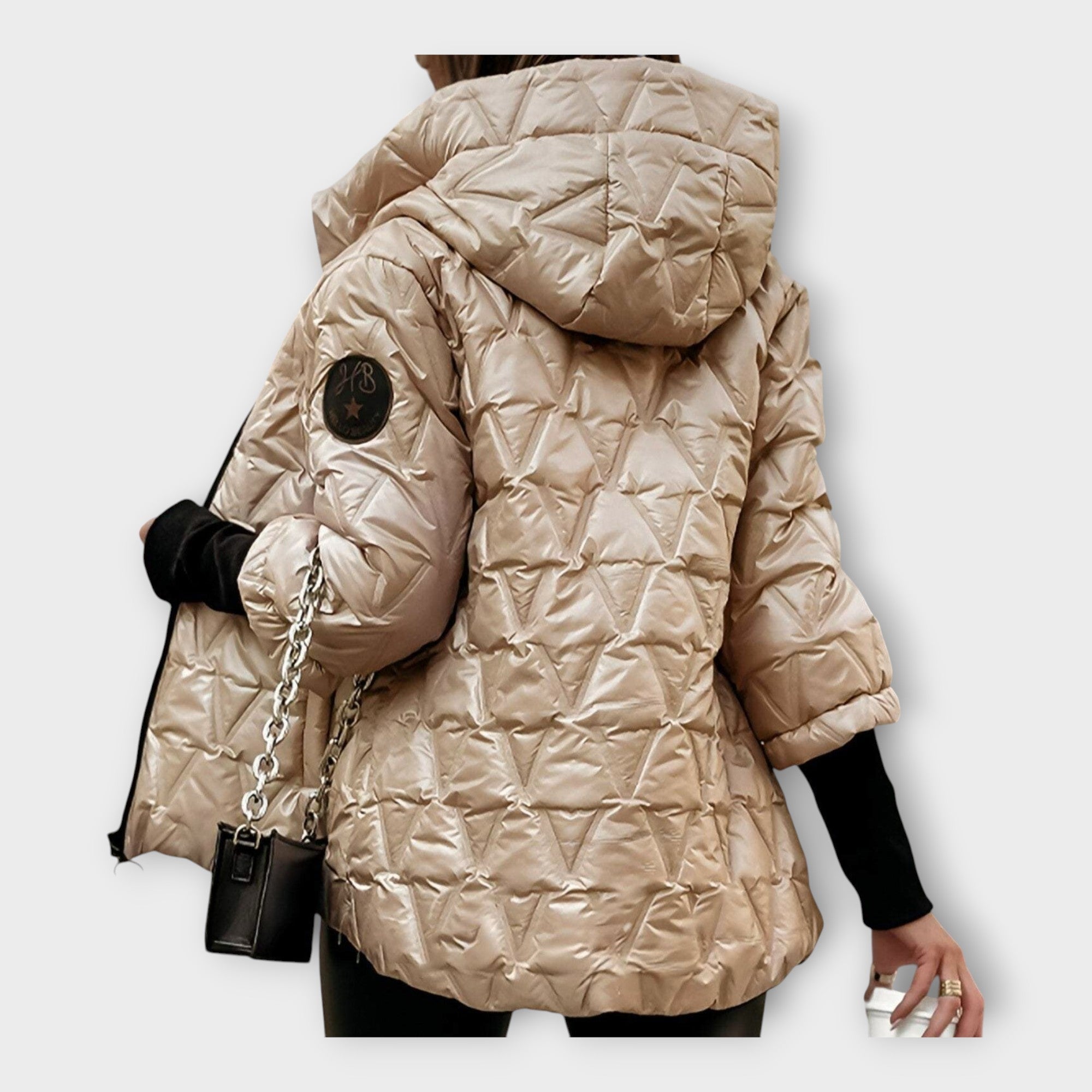 Elegant Quilted Jacket with Hood