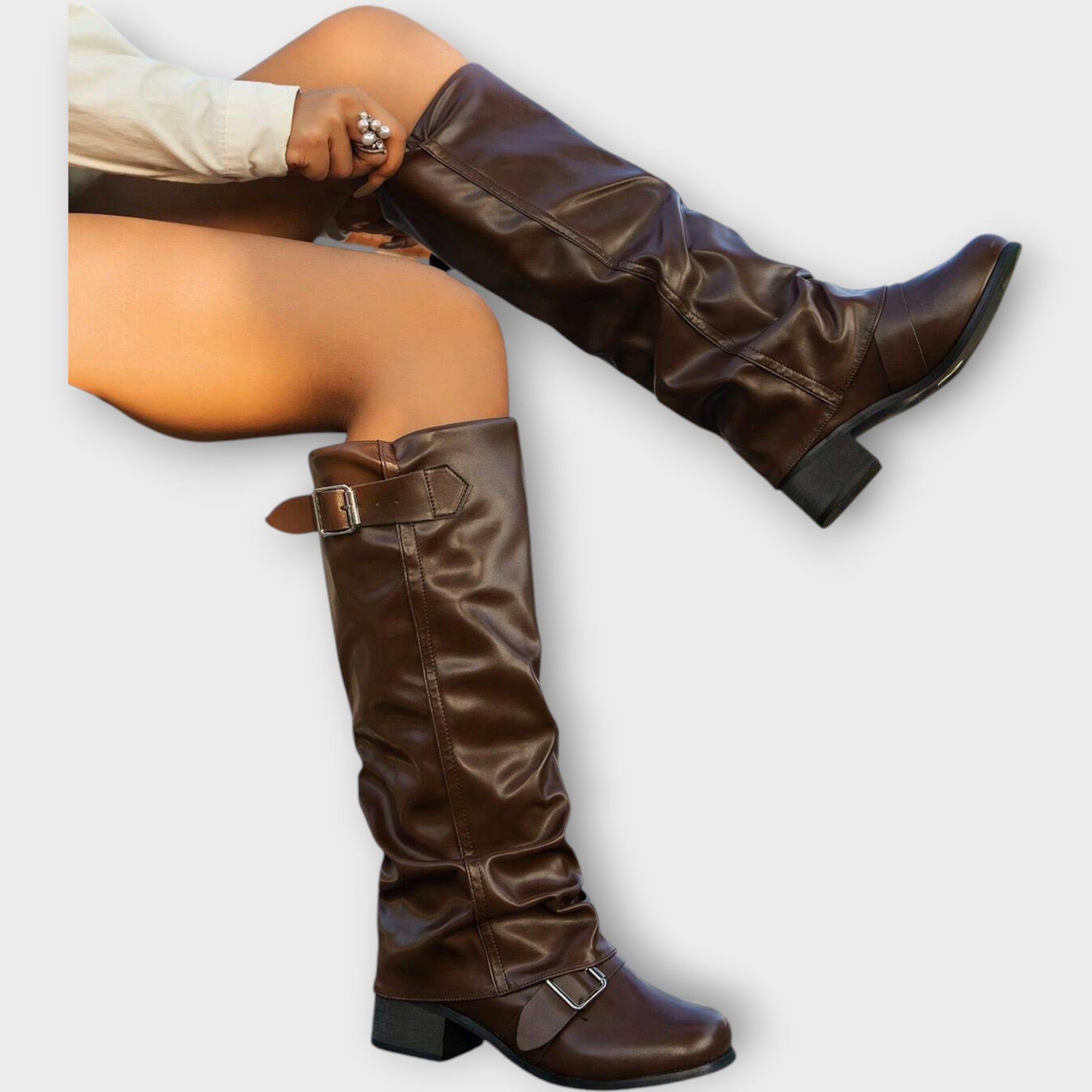 Rowan Slouch Leather Ankle Boots