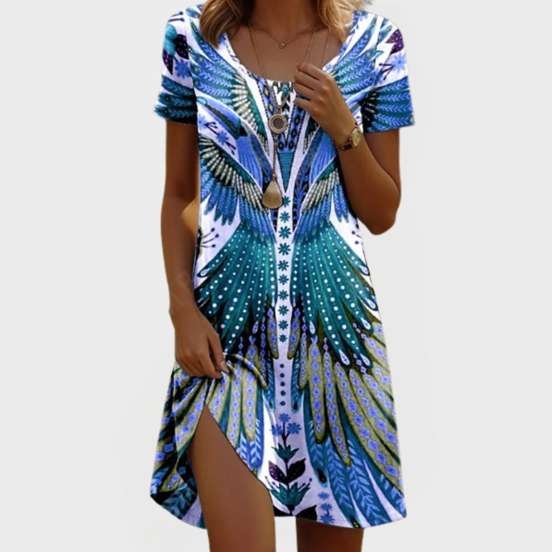 Vintage Dress with Short Sleeves