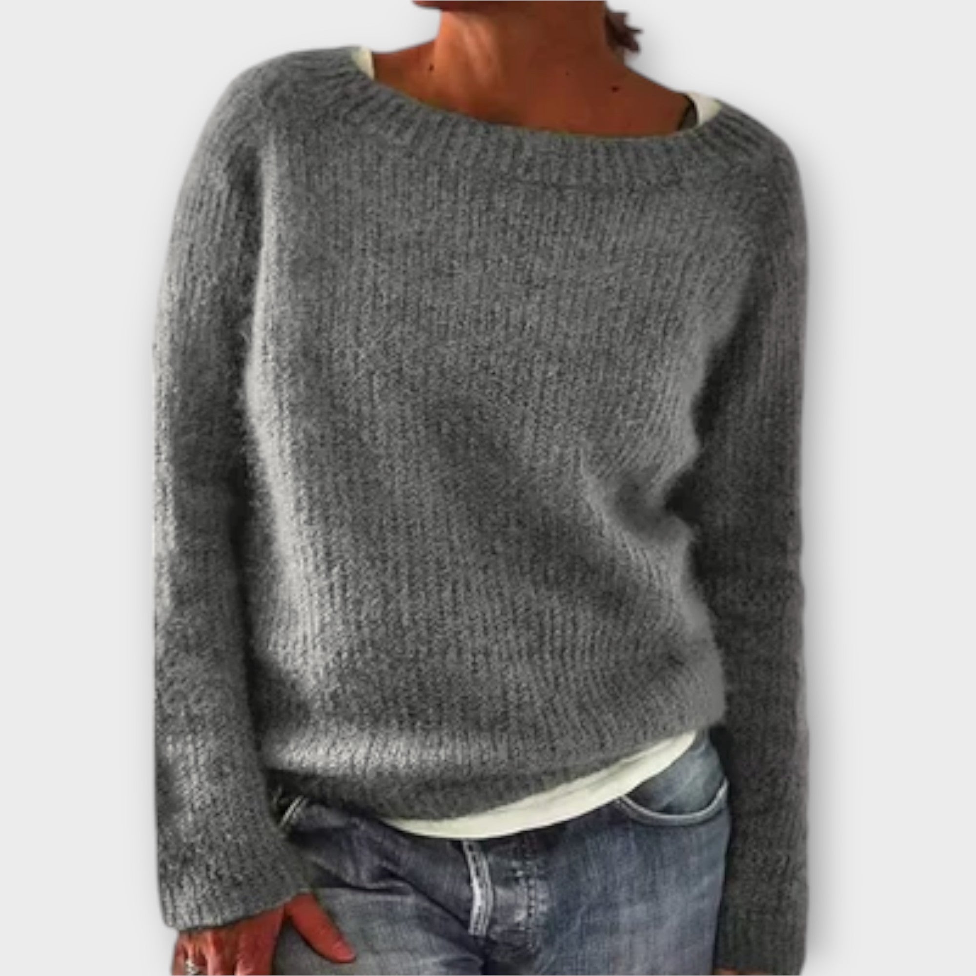 Knitted Sweater with Minimal Design