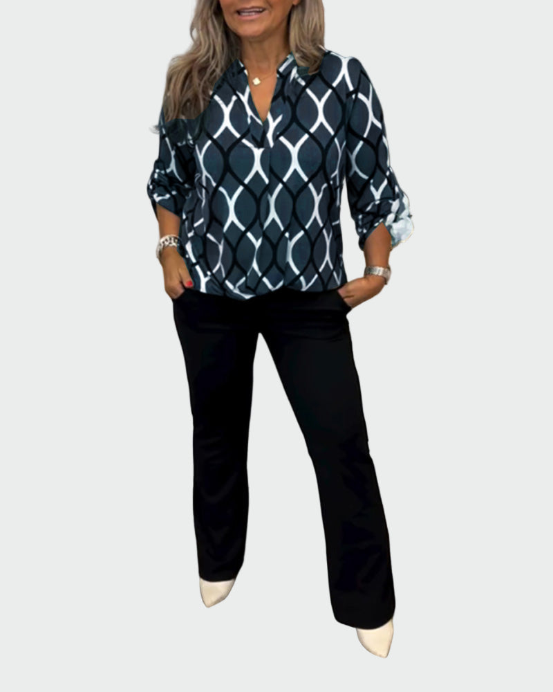 Graphic Print Blouse