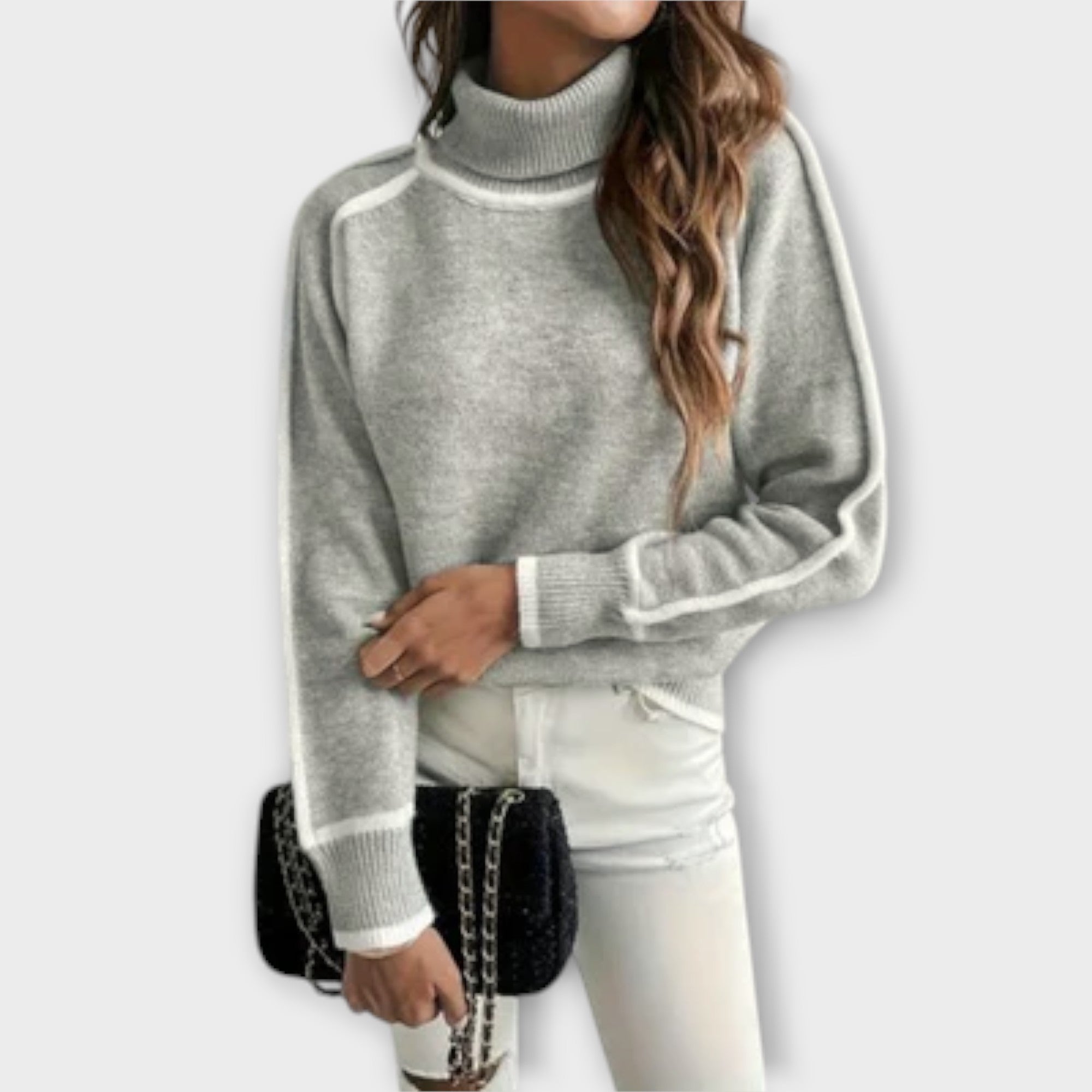 Aurora - Comfortable Sweater with High Neck
