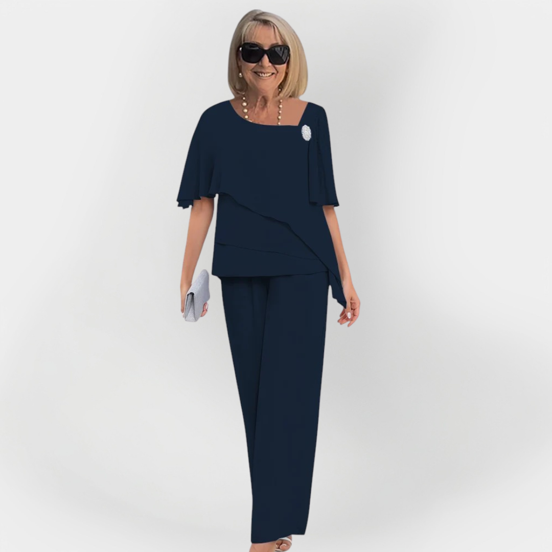 Elegant Double Set of Top and Trousers