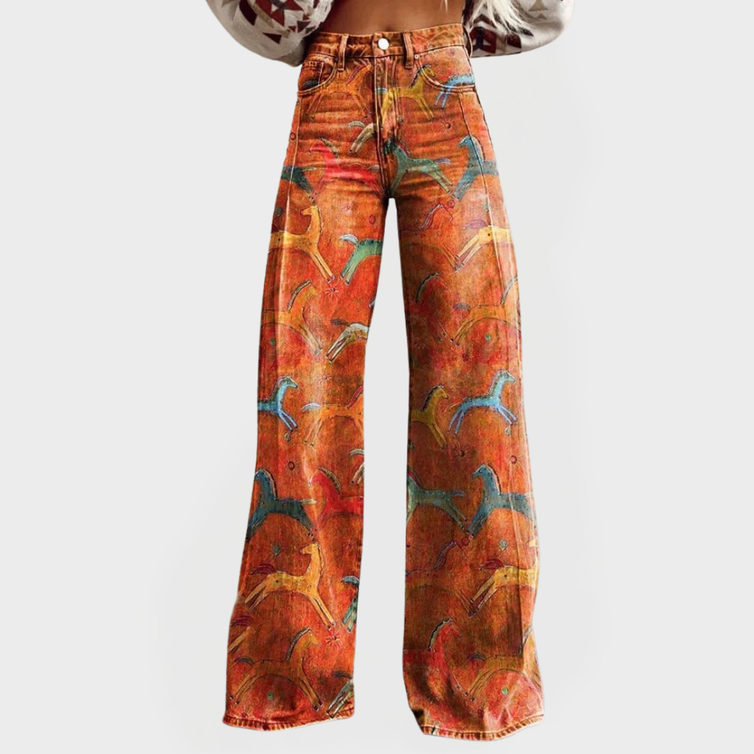 Everyday High-Waisted Jeans with Wide Legs