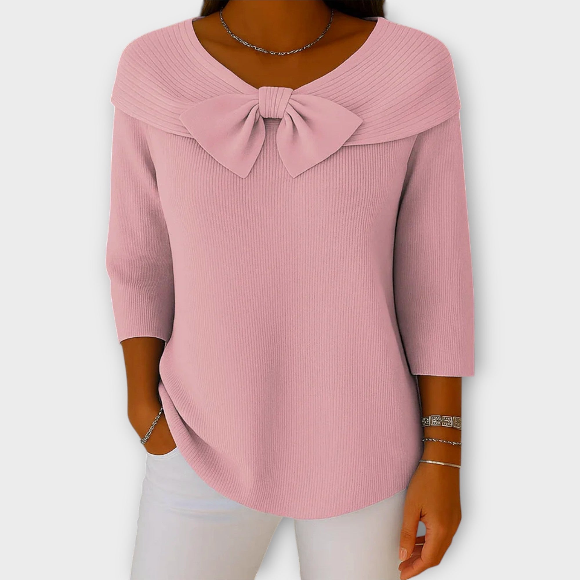Elegant Blouse with Decorative Bow