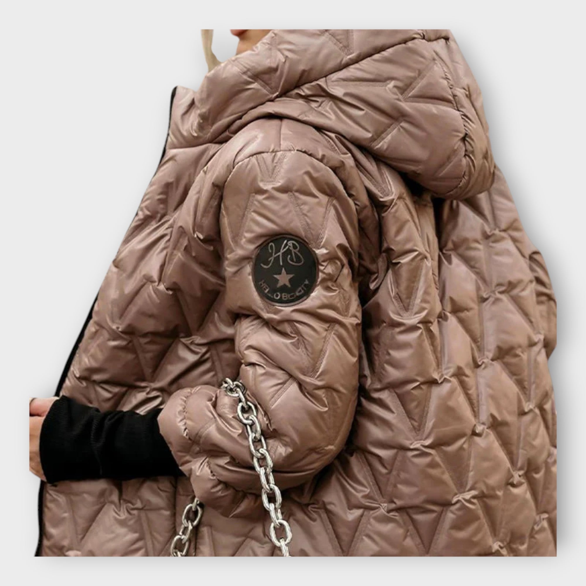 Elegant Quilted Jacket with Hood
