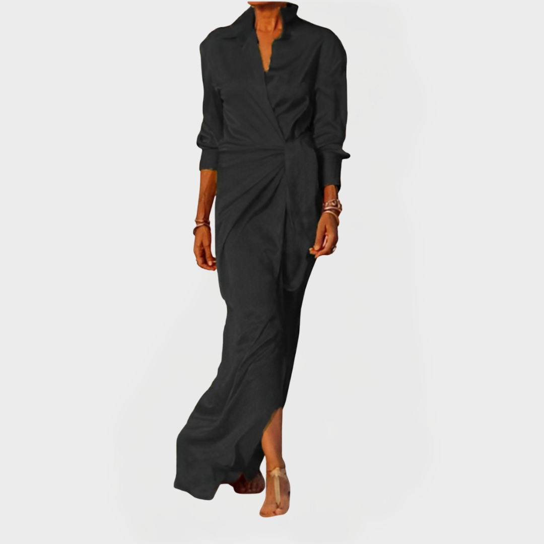 Long Dress for Formal Occasions with Bow