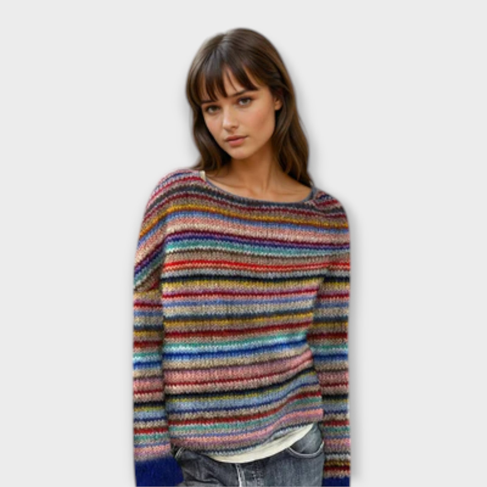 Manonin - Relaxed & Comfortable Striped Sweater