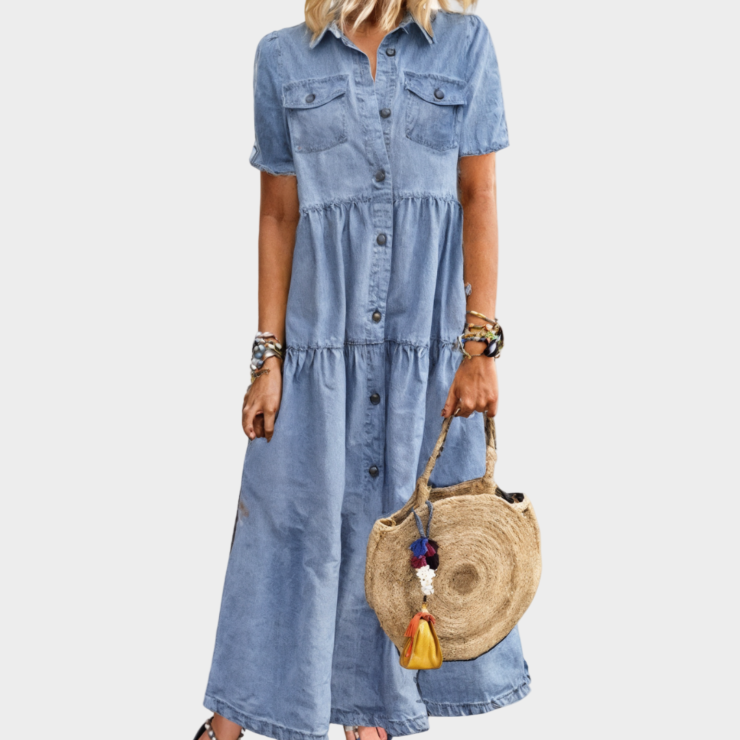 Soft, Button-Up Denim Dress