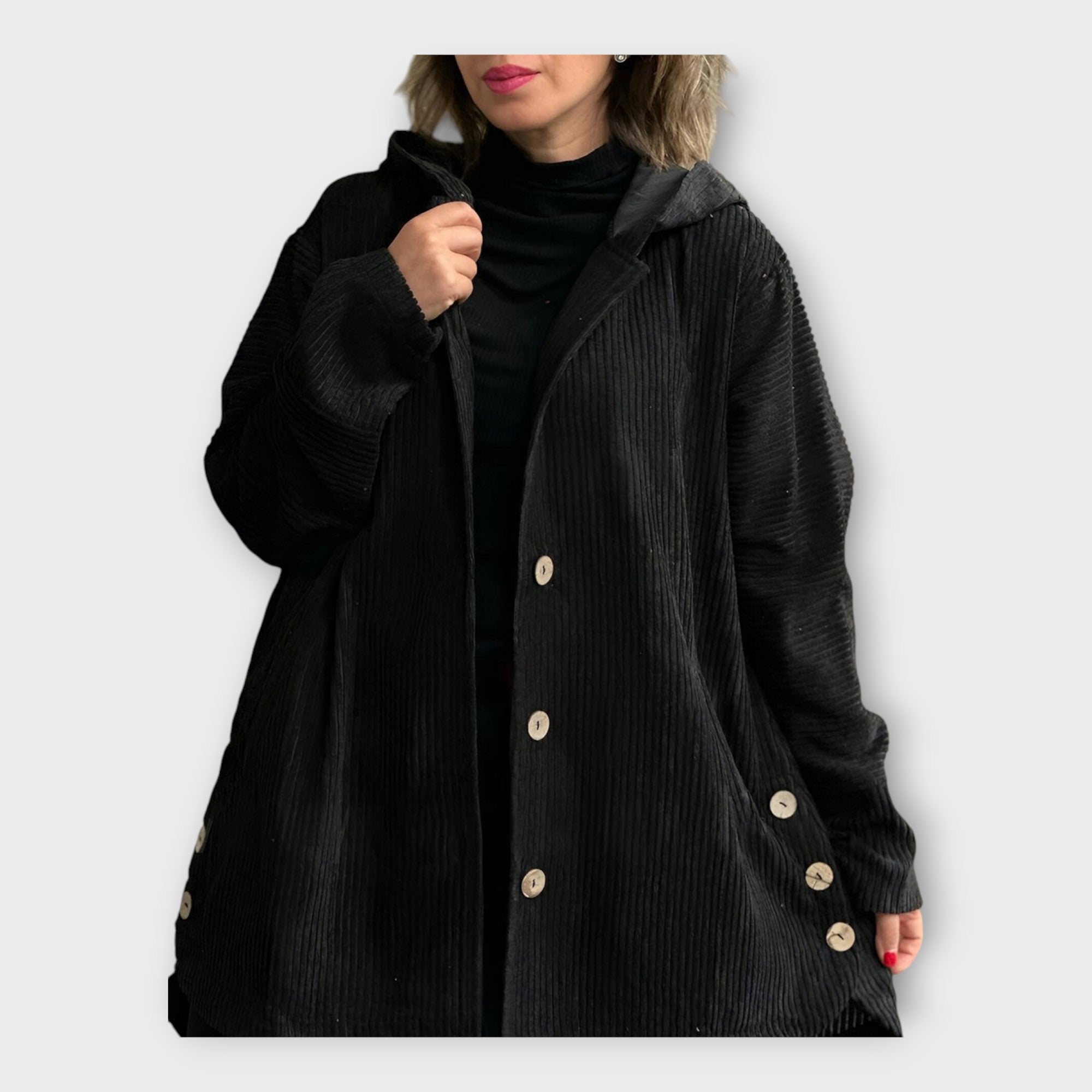 Long Everyday Coat with Hood