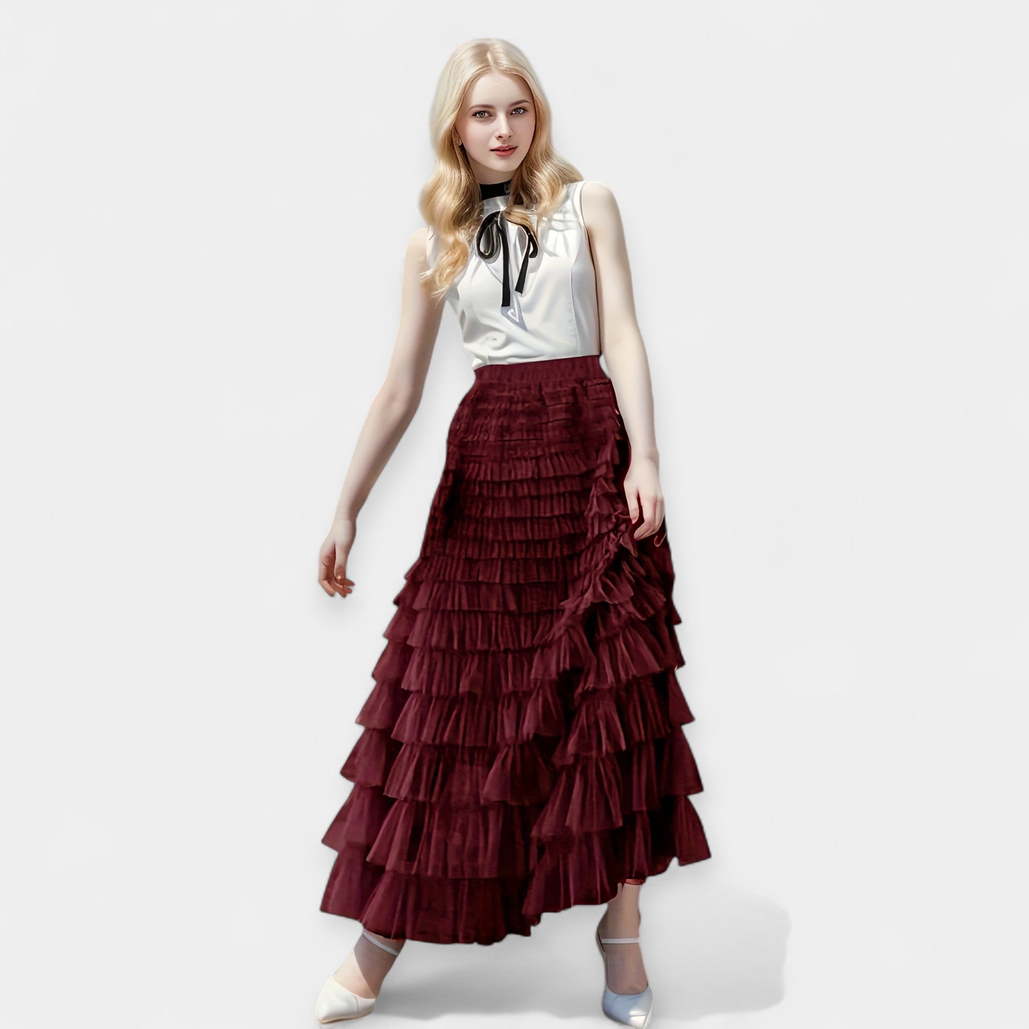 Elegant Tulle Skirt with Decorative Detail