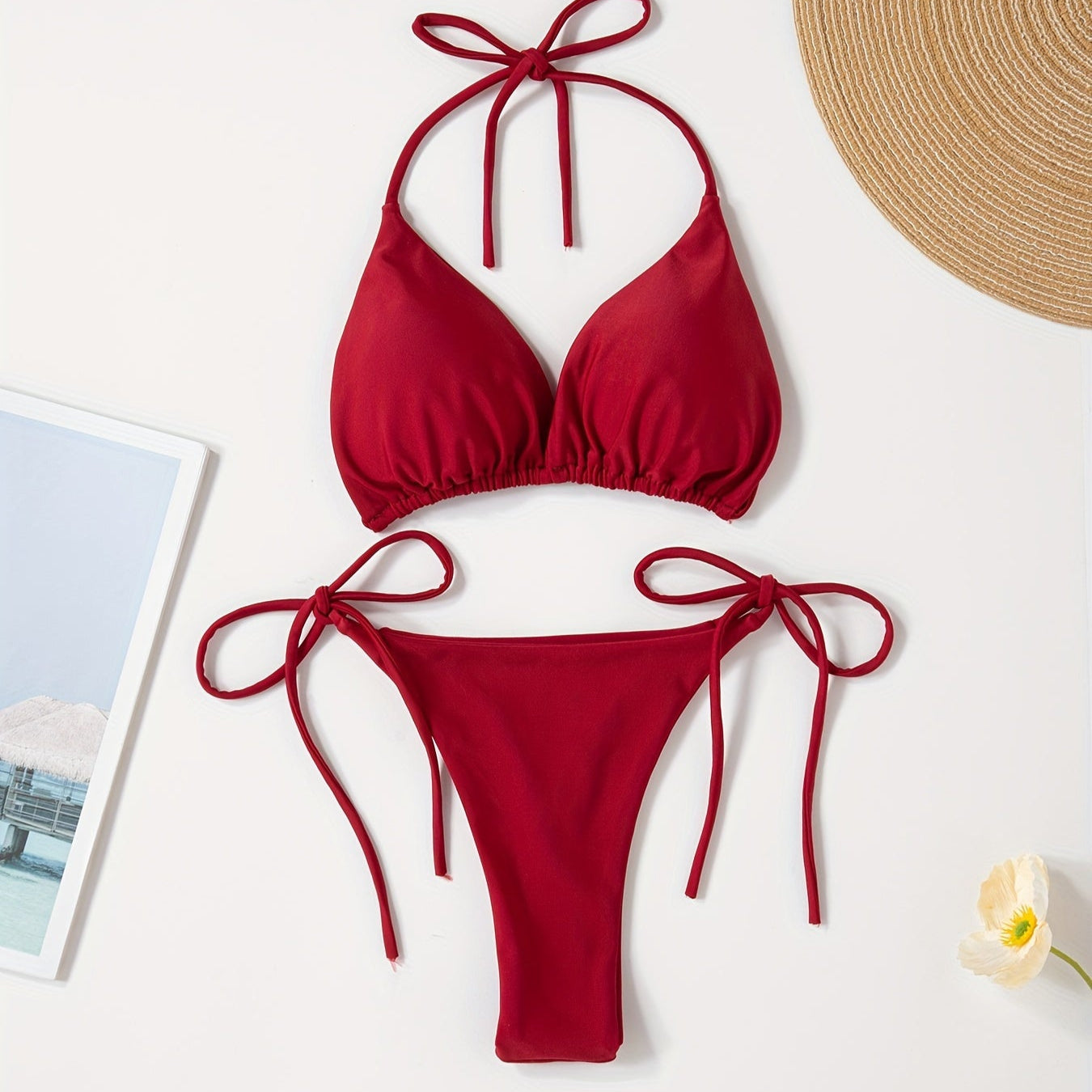 Halter Bikini with V Brief