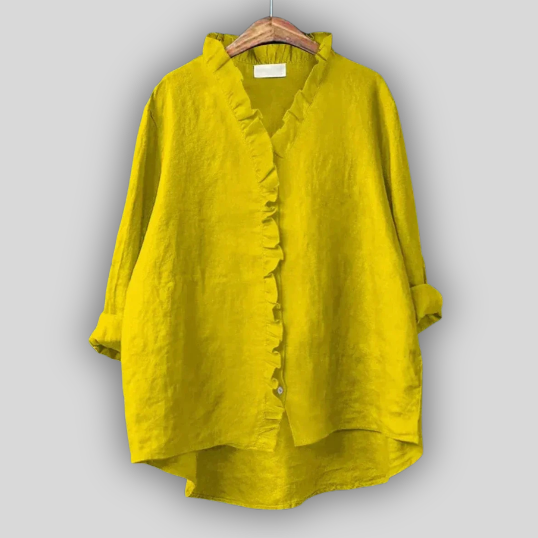 Linen Blouse Earthy Elegance