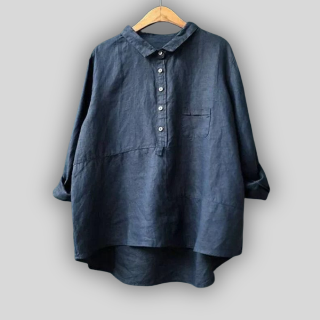 Linen Blouse Green Simplicity