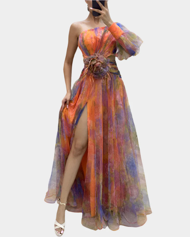 Romantic Dress with Slit