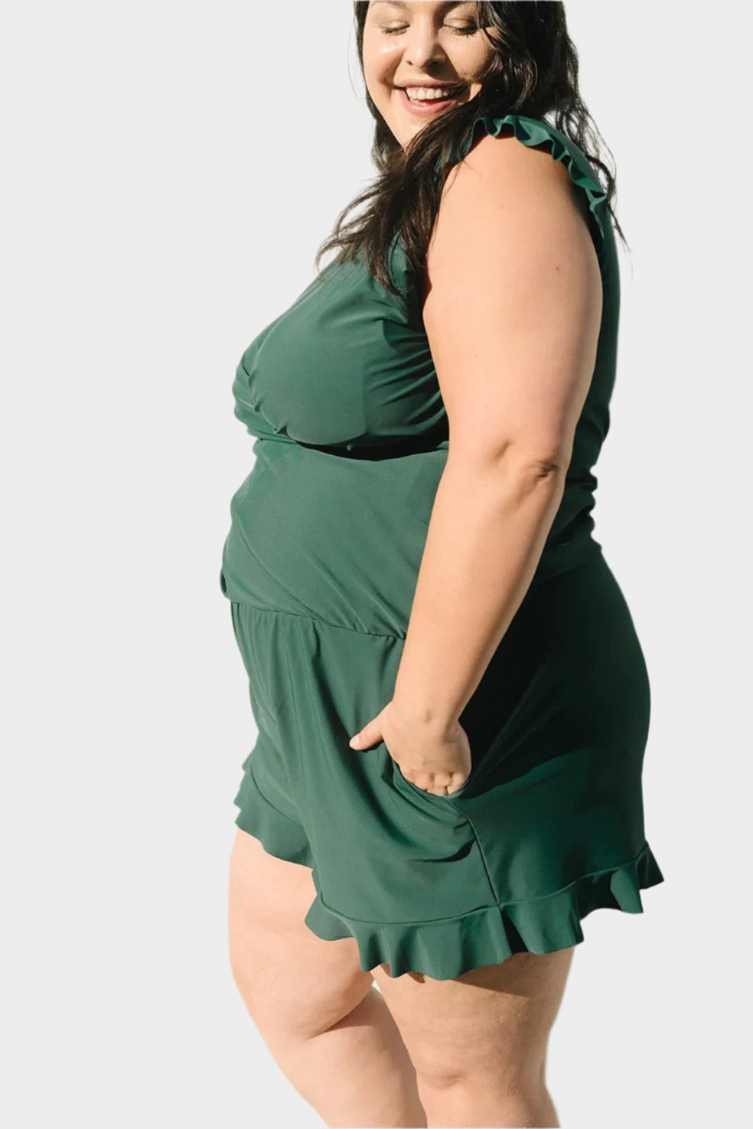 Swimwear with Ruffles and Bust Support