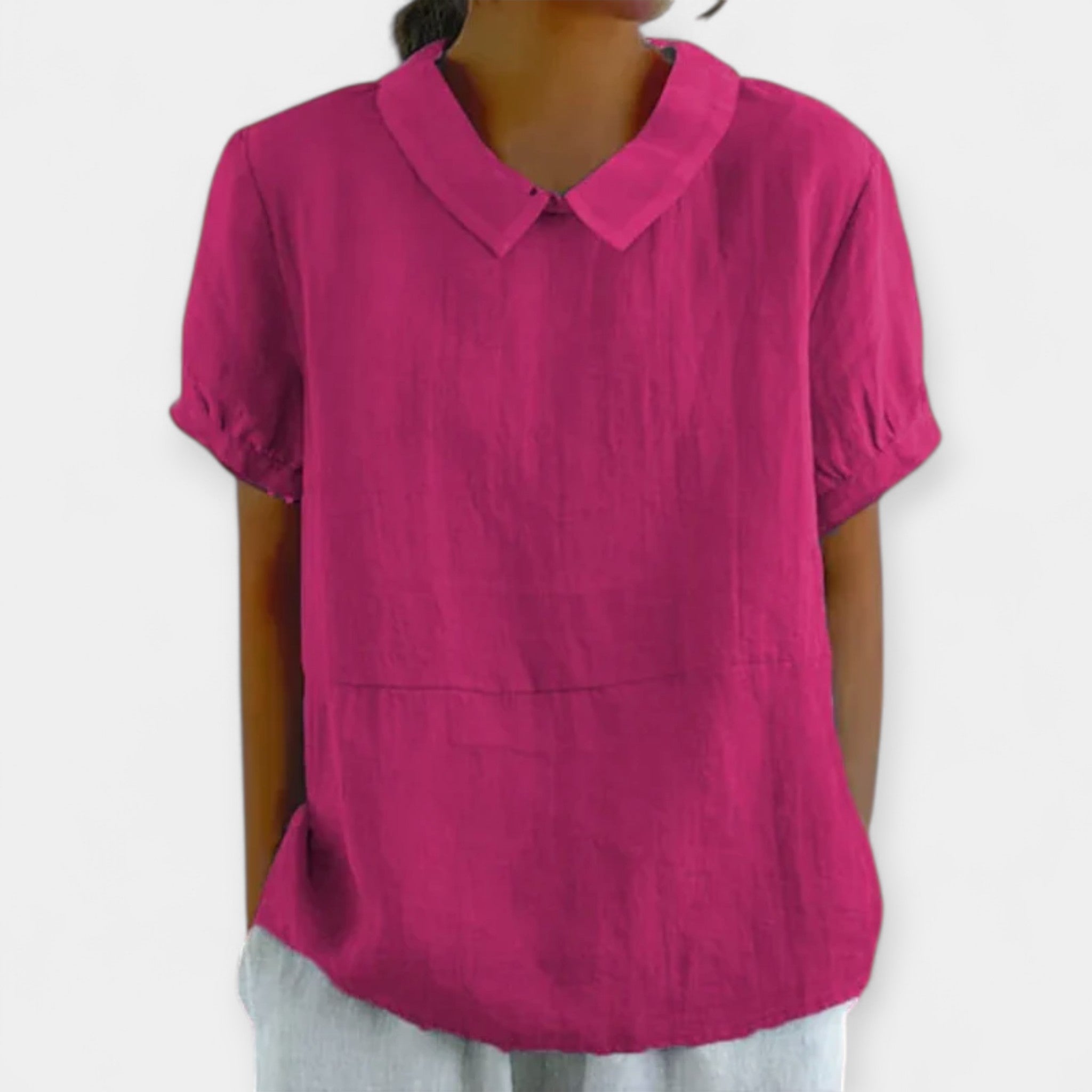 Cotton Blouse with Collar