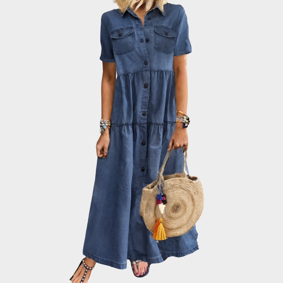 Soft, Button-Up Denim Dress
