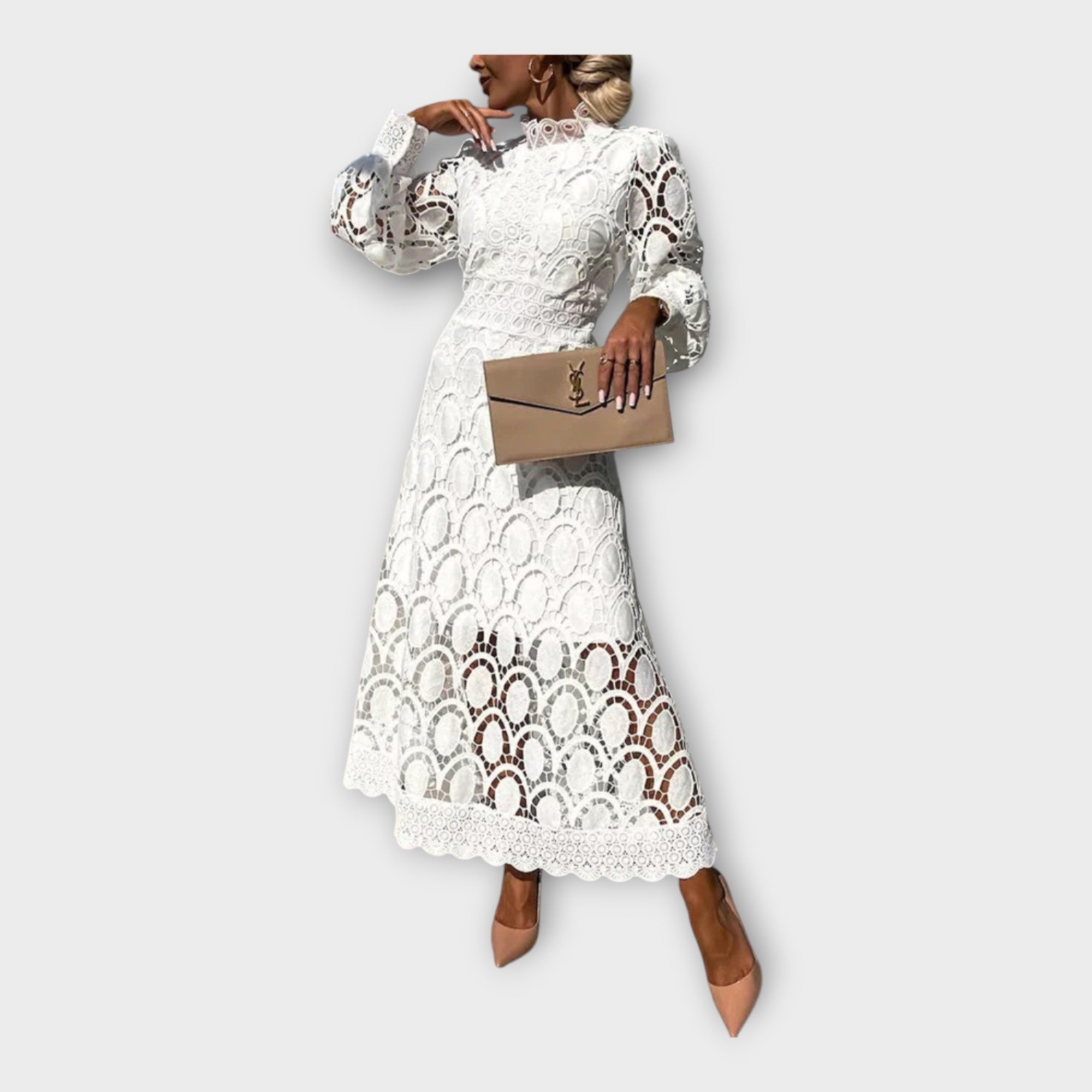 Refined Lace Dress with Elegant Design