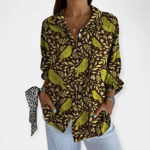 Artistic Linen Shirt with Comfortable Fit