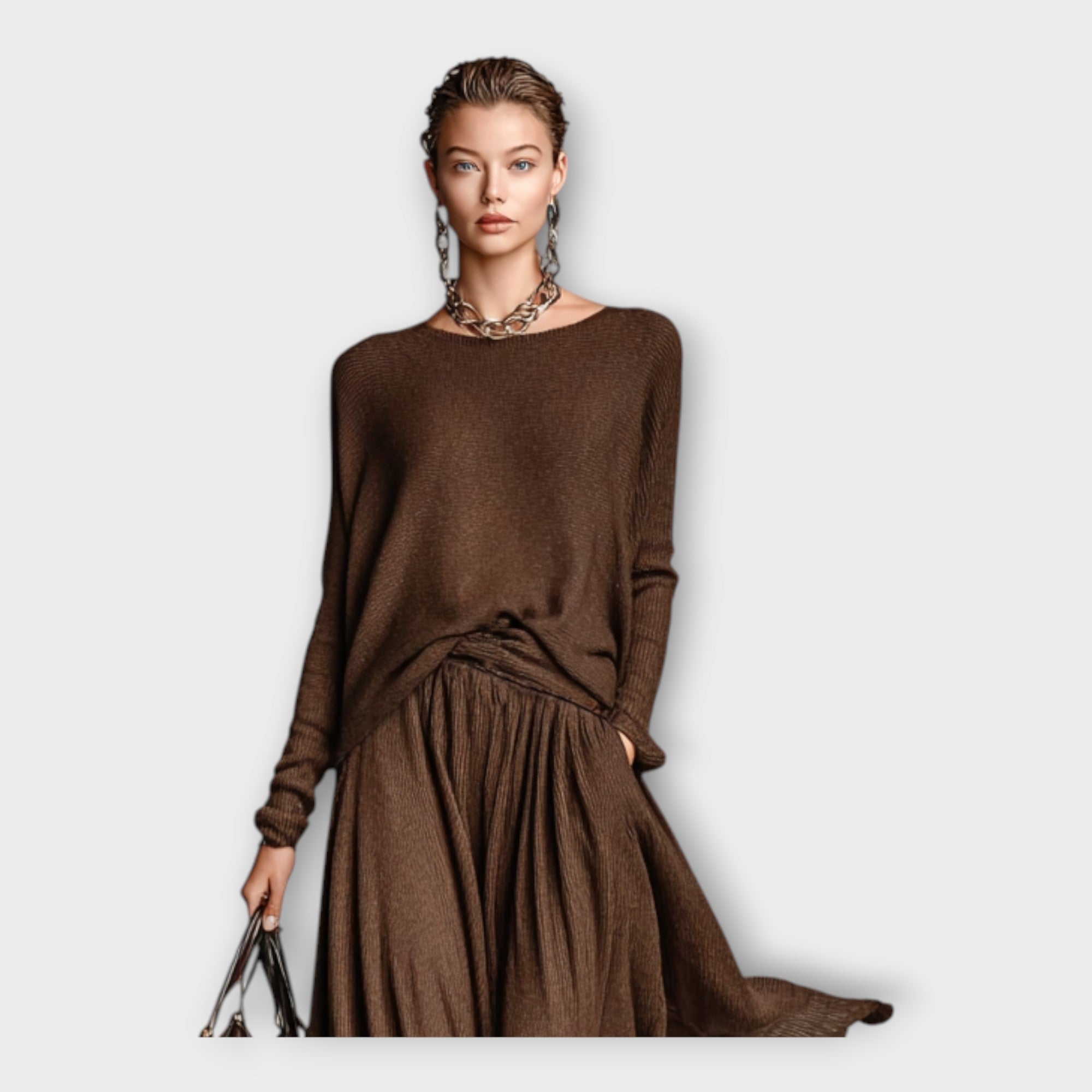 Knit Set with Airy Elegance