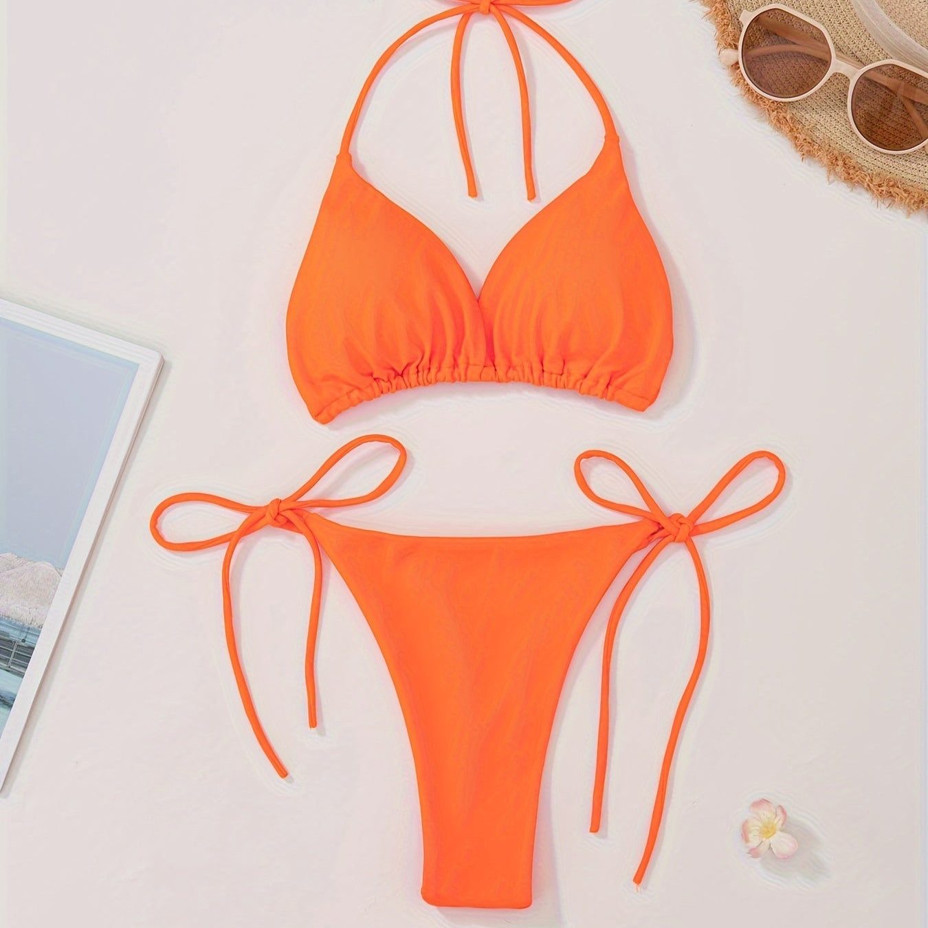 Halter Bikini with V Brief