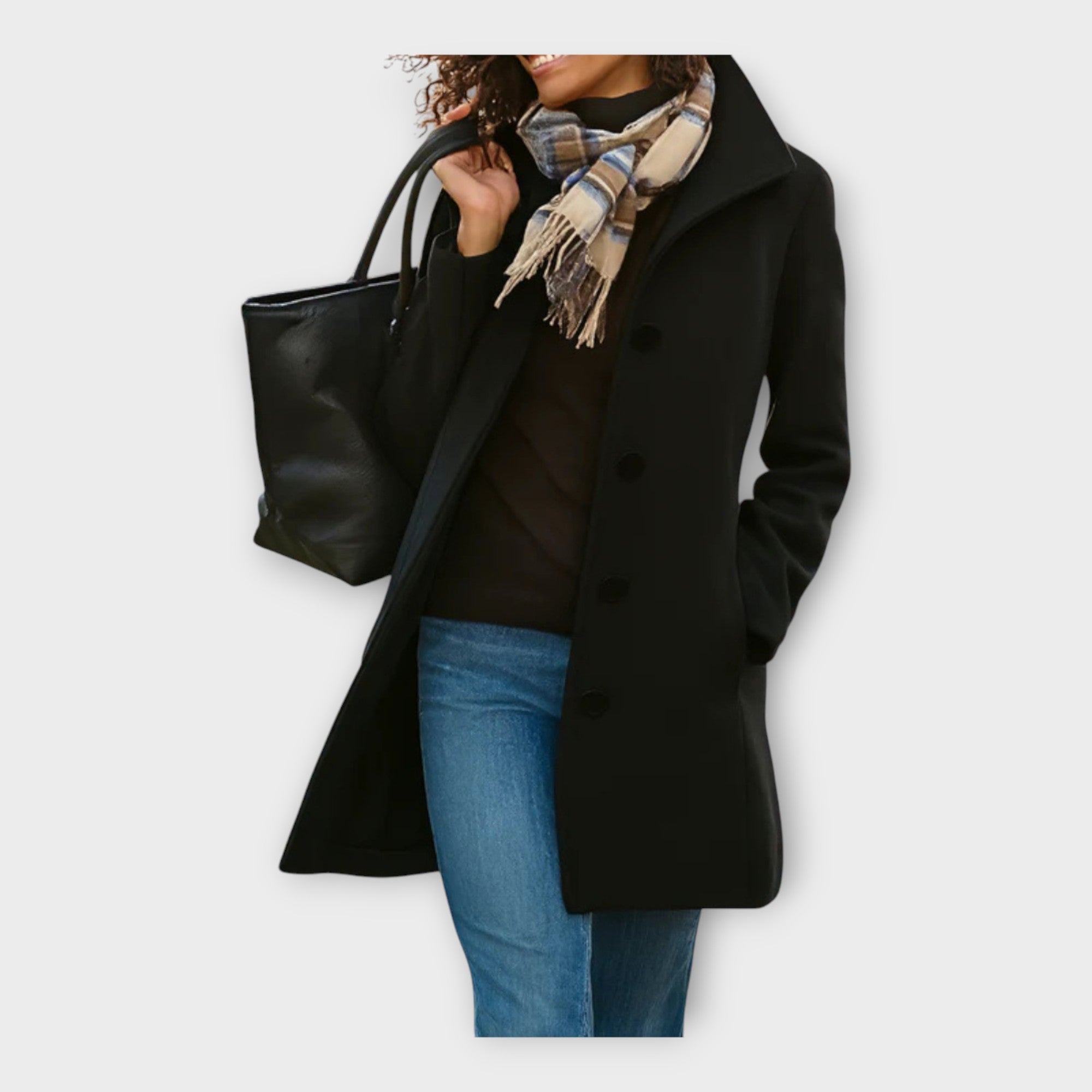 Elegant Wool Coat with Buttons