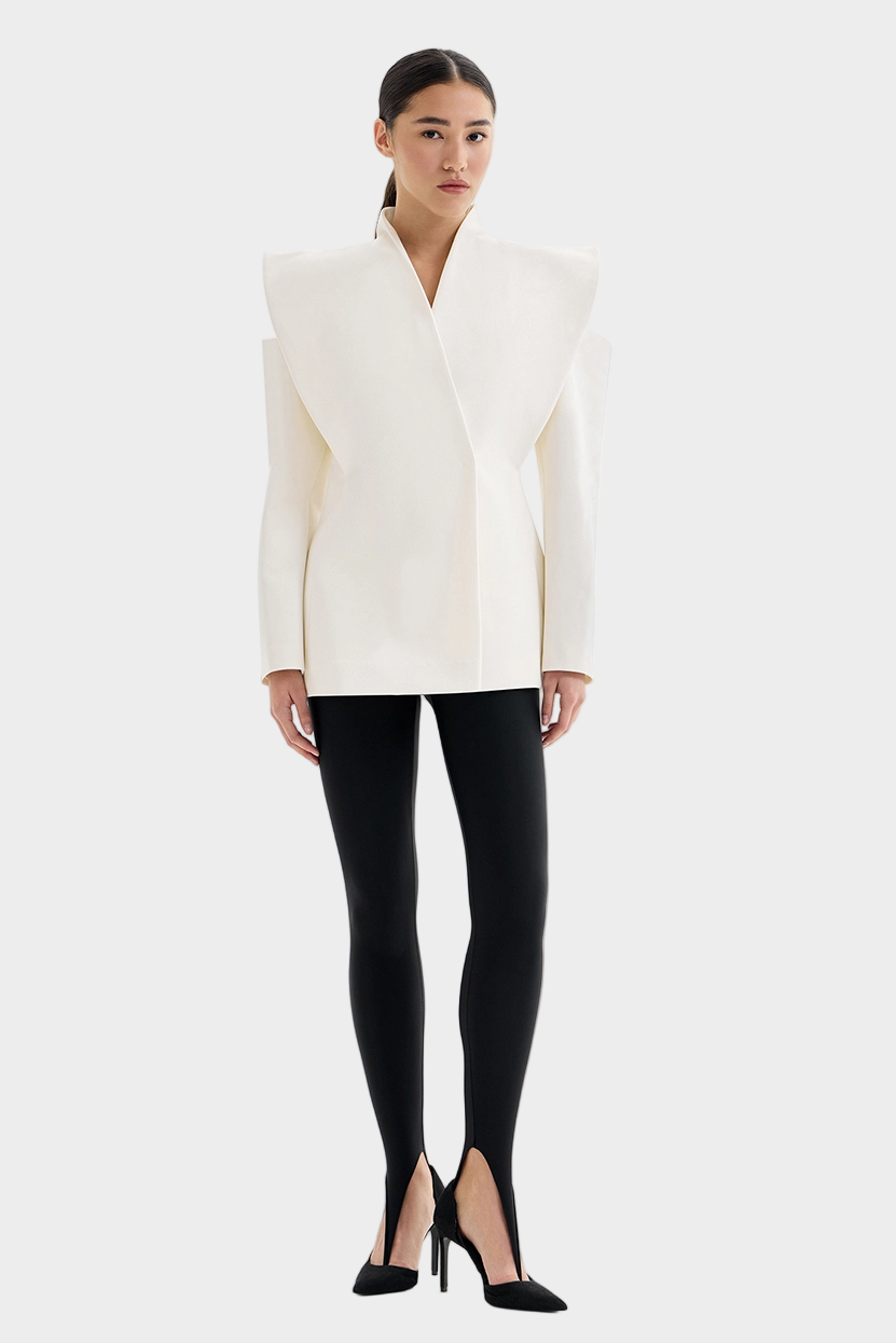 Sculpted Jacket with Statement Shoulders