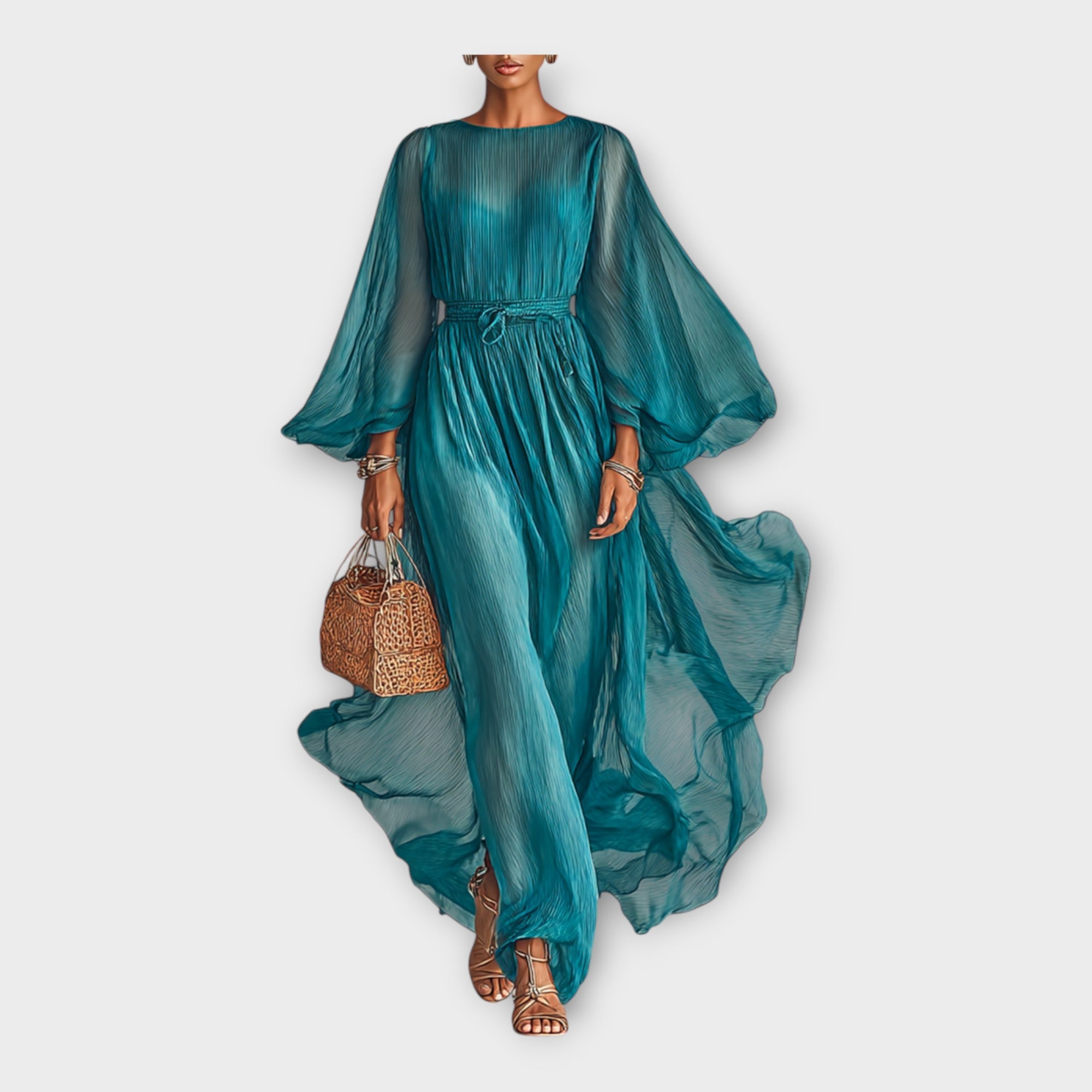 Airy dress with elegant and timeless aesthetics