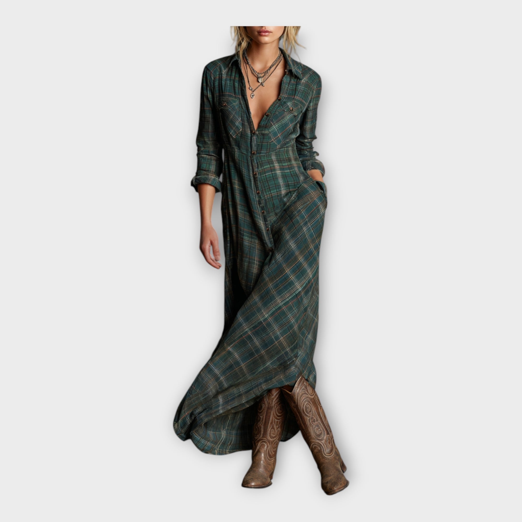 Shirt dress with timeless elegance