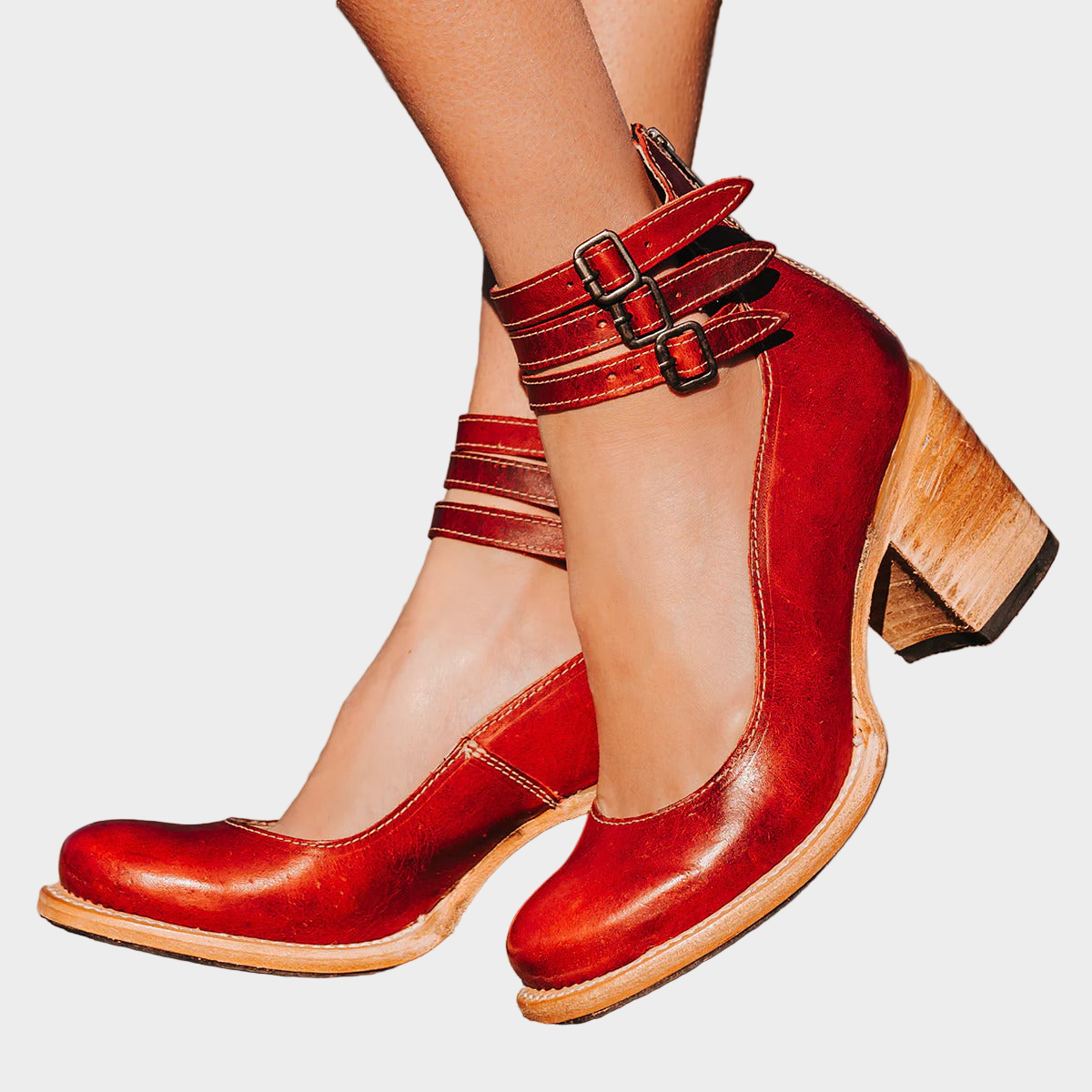 High Heeled Shoes with Multiple Straps