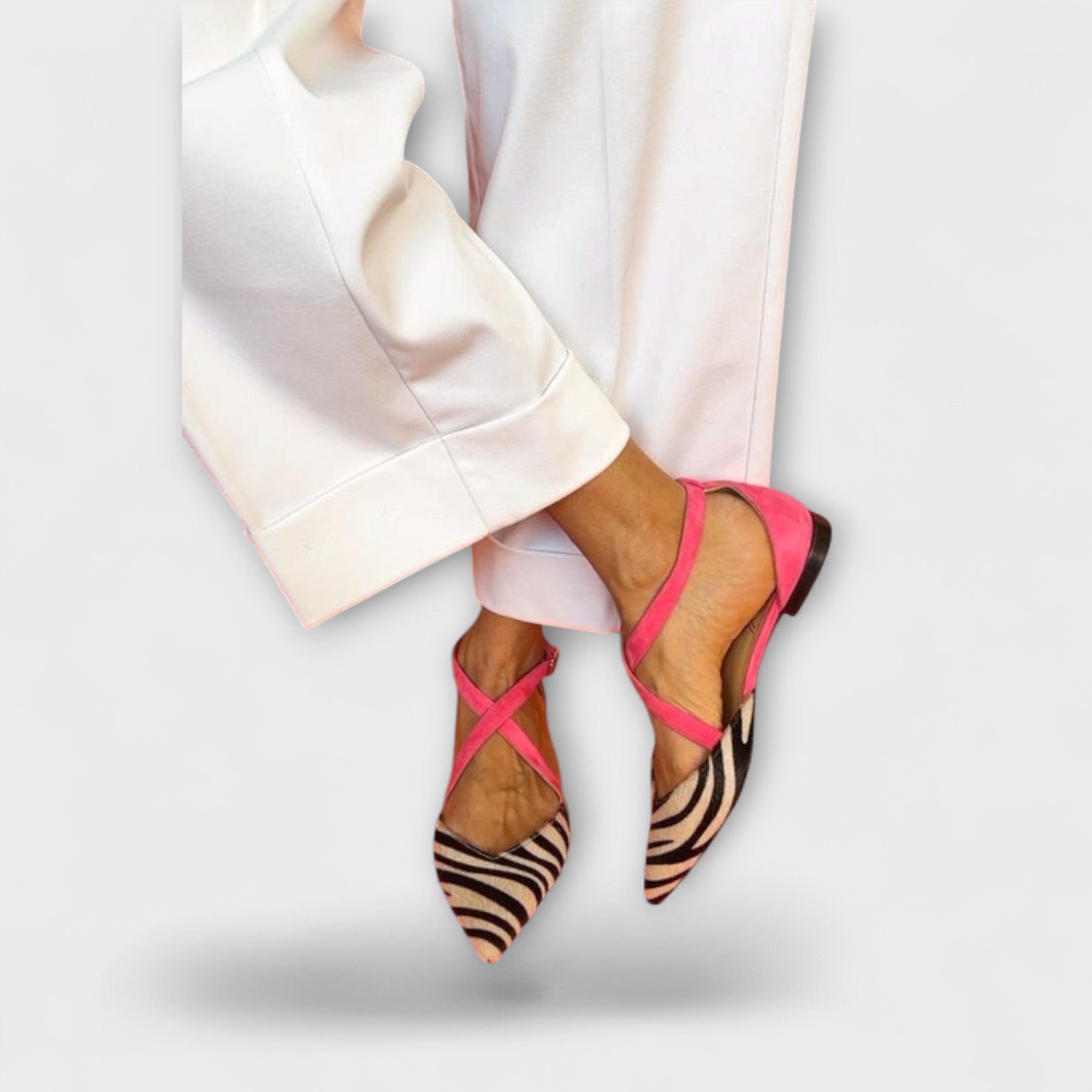 Pink Power Zebra Flats
