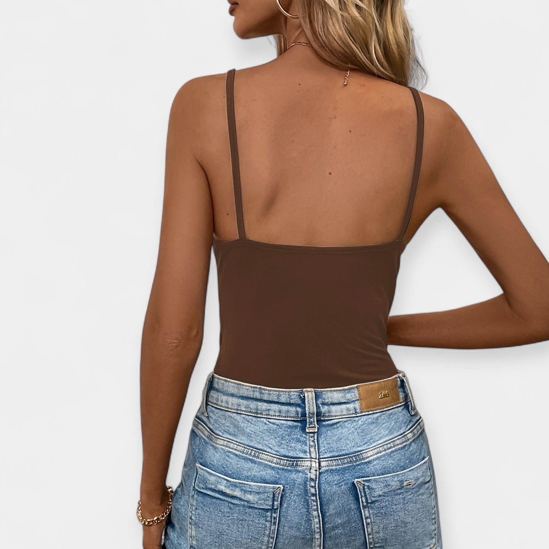 Bodysuit with Thin Adjustable Straps