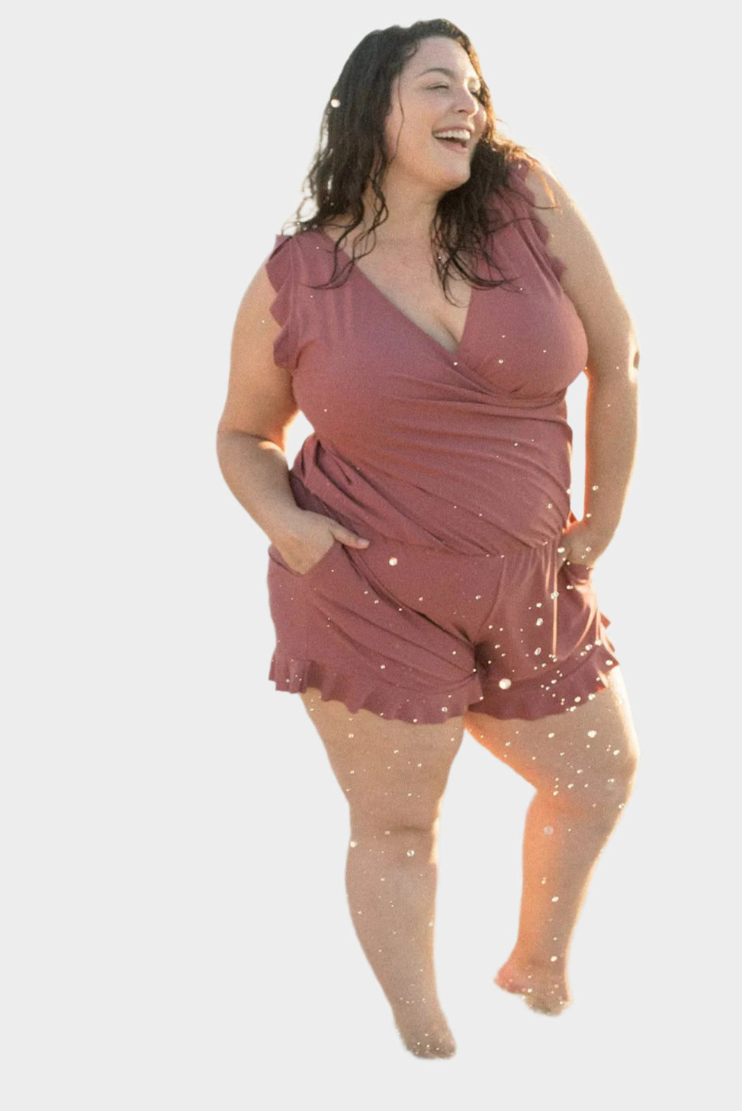 Swimwear with Ruffles and Bust Support