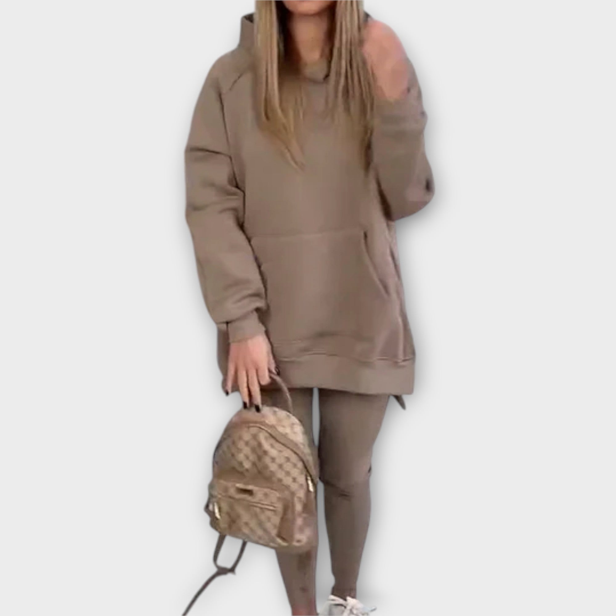 Loungewear Set with Relaxed Fit and Minimal Aesthetic