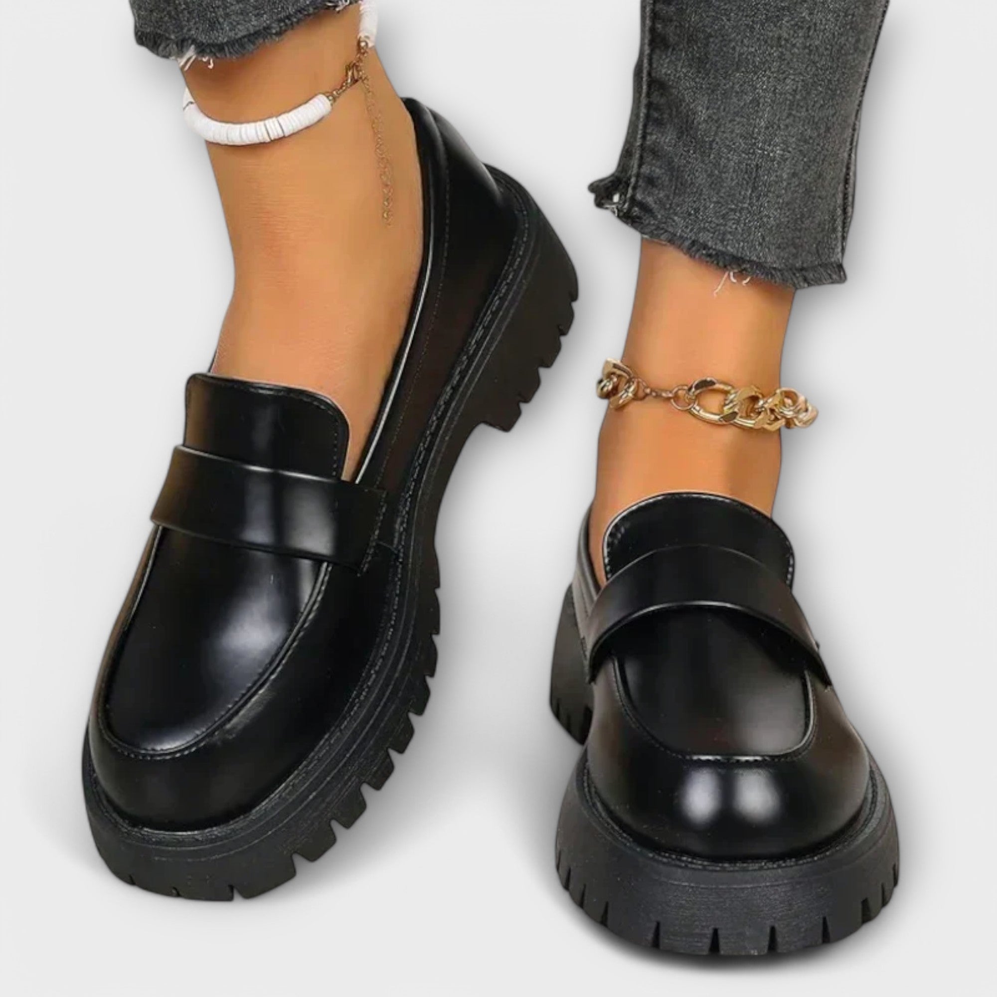Women's Moccasins with Orthopaedic Design and Satin Heels