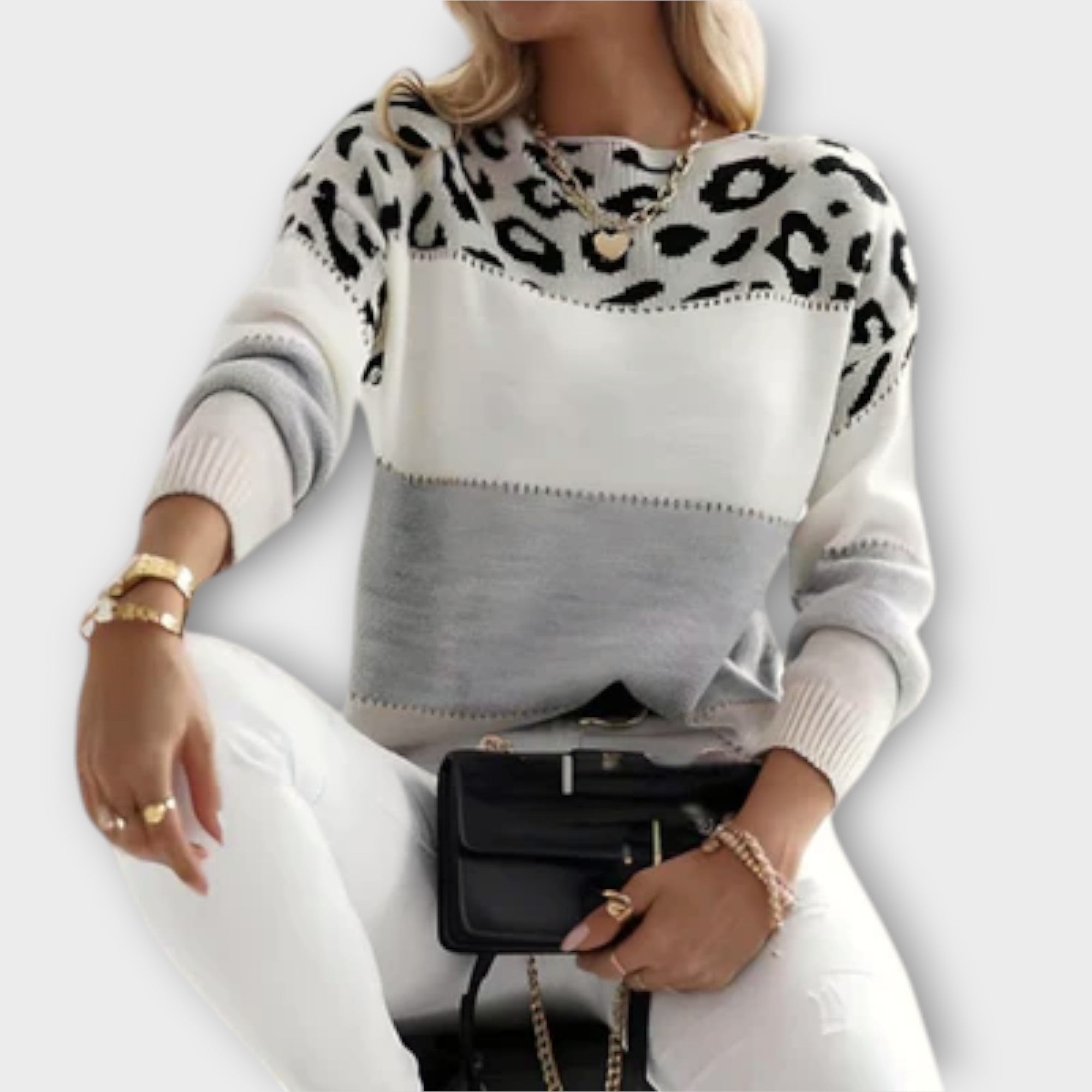 Cheyenne - Comfortable Leopard Print Sweater