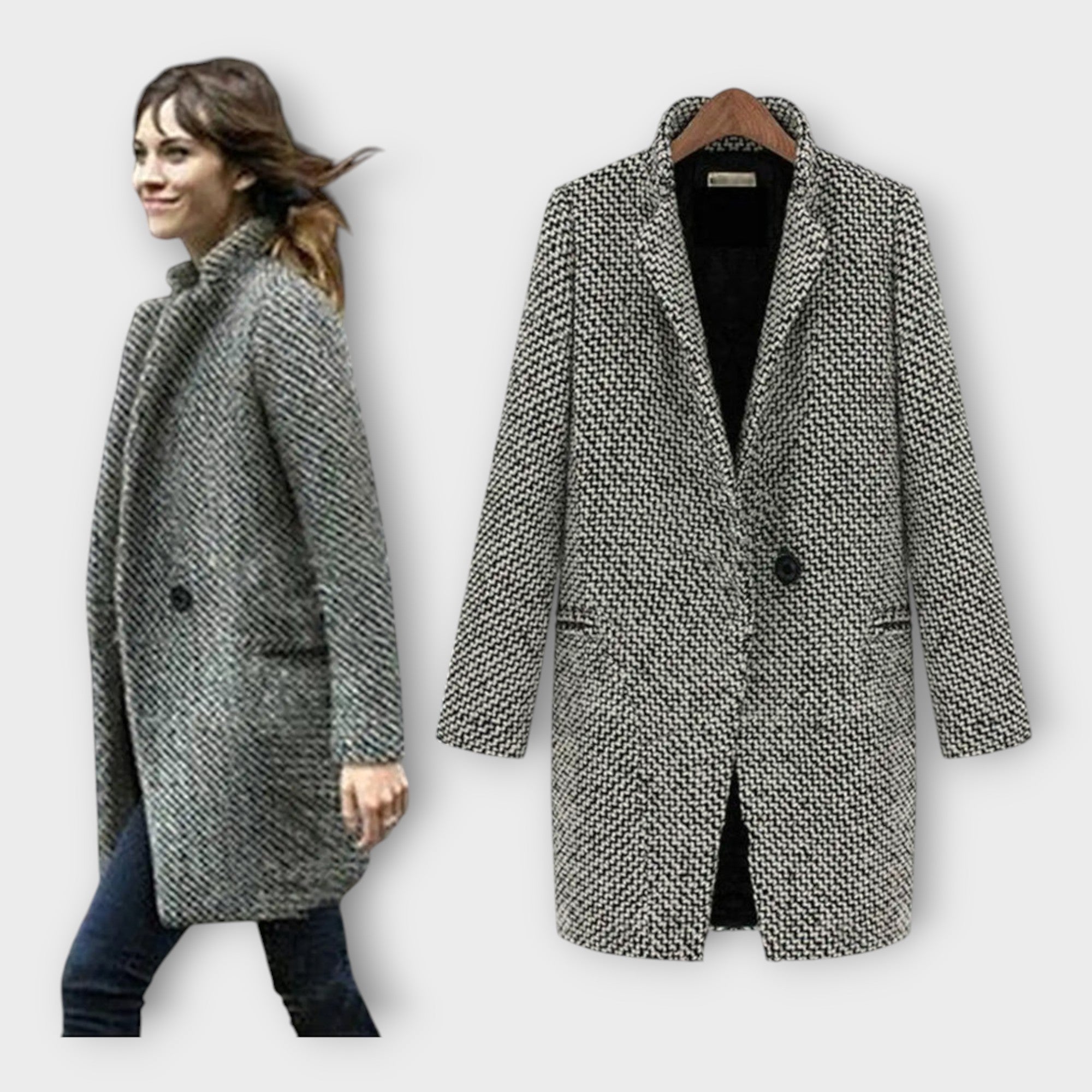 Elegant Wool Coat with Timeless Style