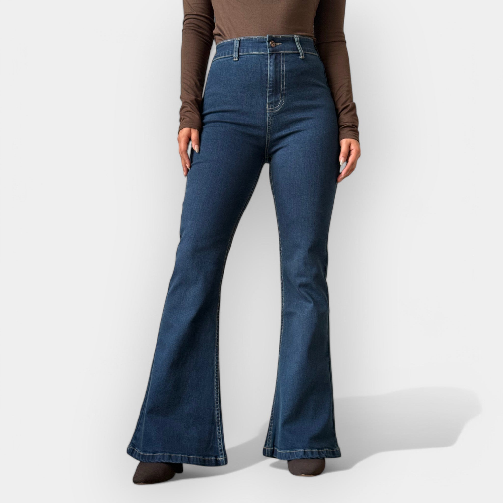 High-Waisted Flare Jeans