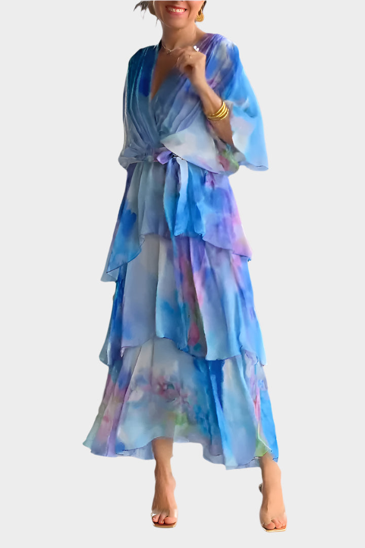 Dress with Deep V Neckline