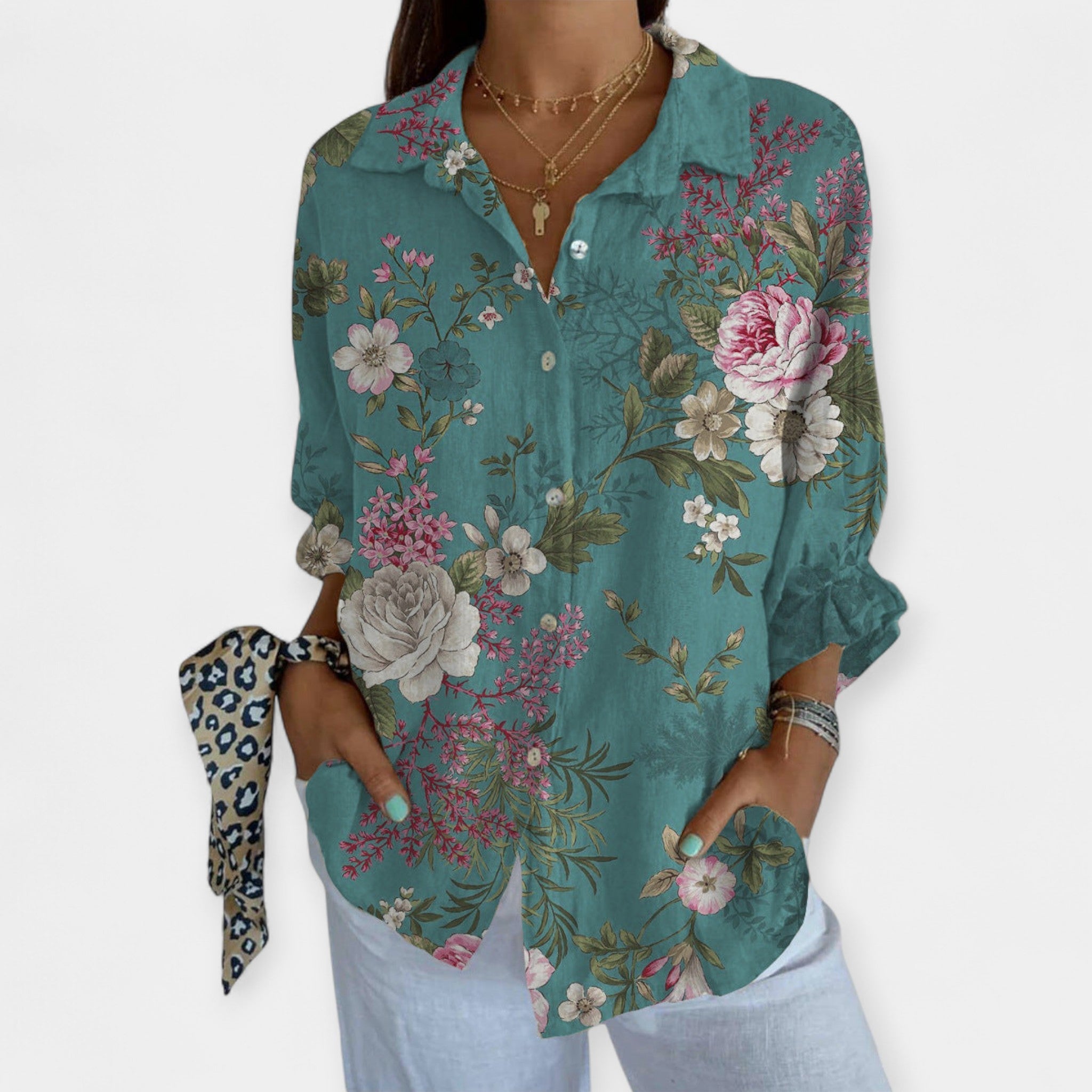 Artistic Linen Shirt with Comfortable Fit