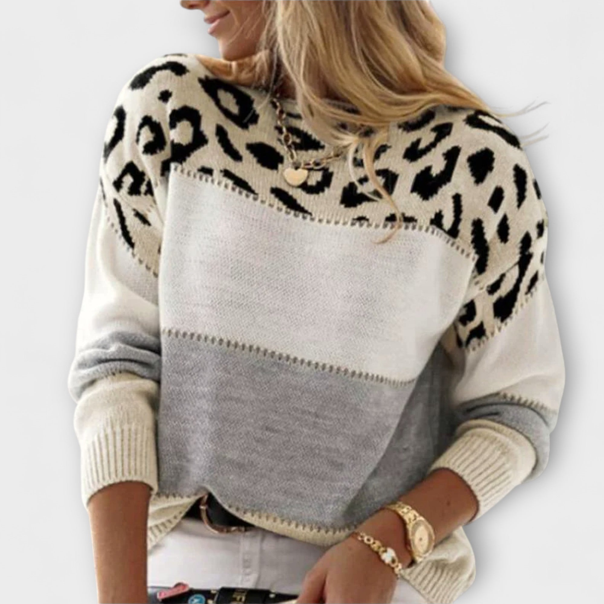 Cheyenne - Comfortable Leopard Print Sweater