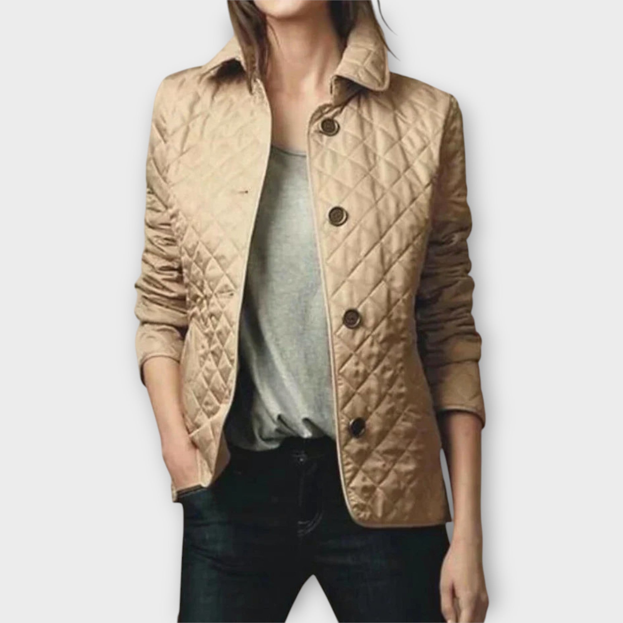 Quilted Jacket with Elegant Line