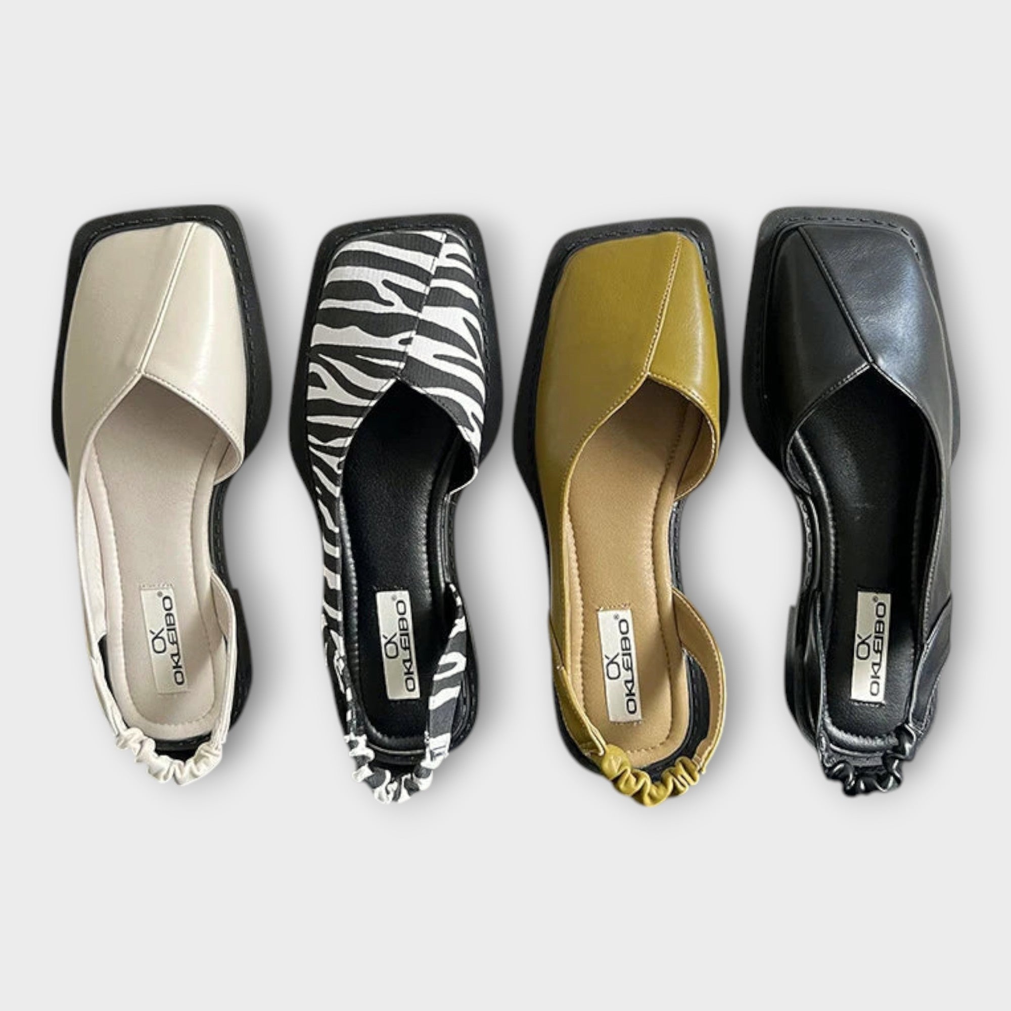 Leatherette Moccasins with Elastic Heel