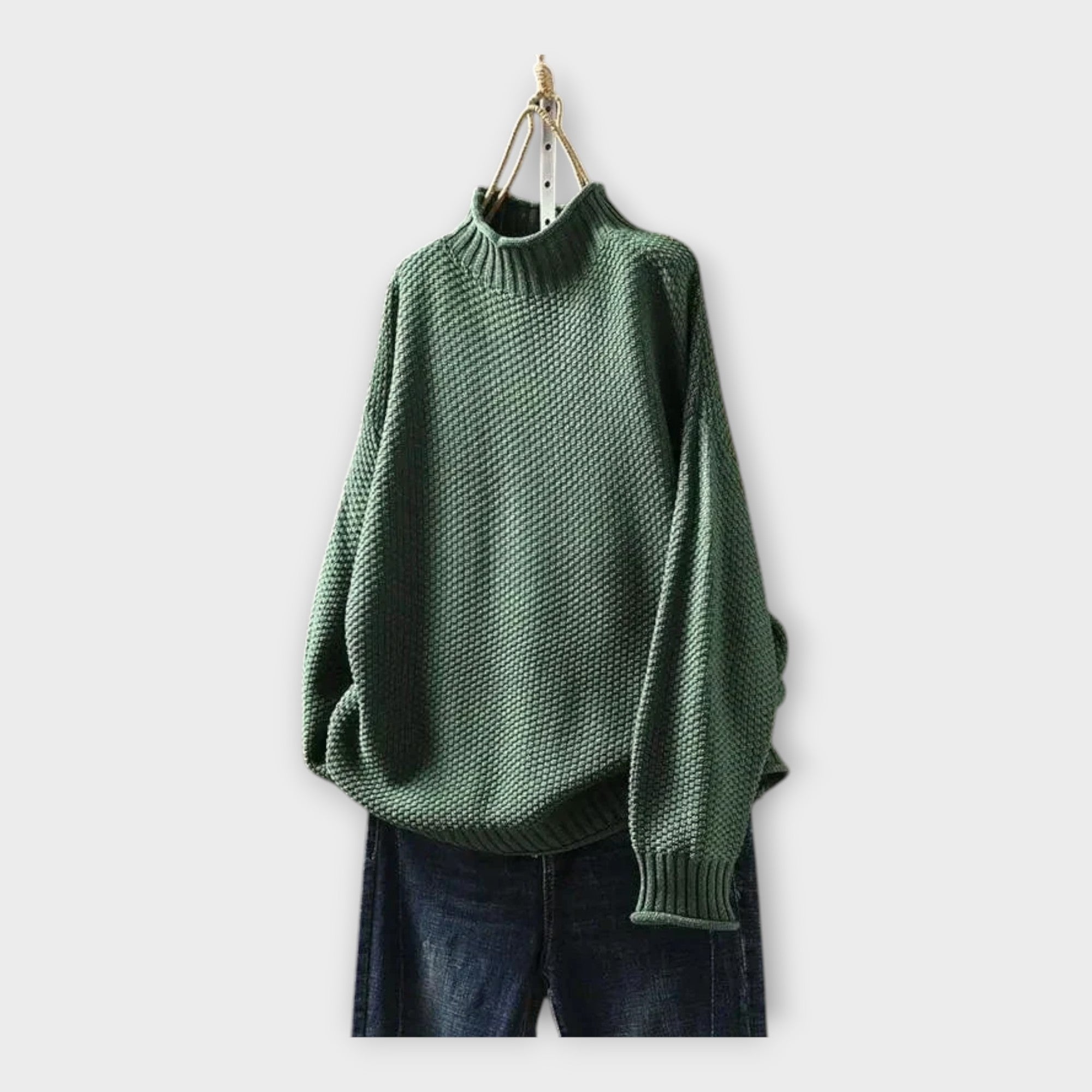 Knit Sweater with High Neck