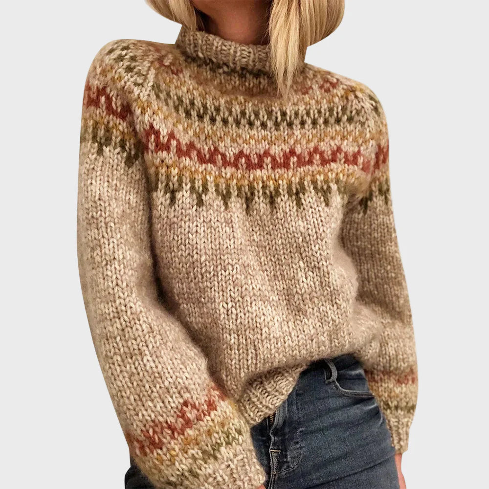 Elegant Knitted Polo Neck
